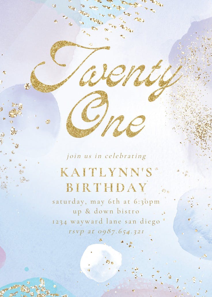 Bright year - invitación de cumpleaños