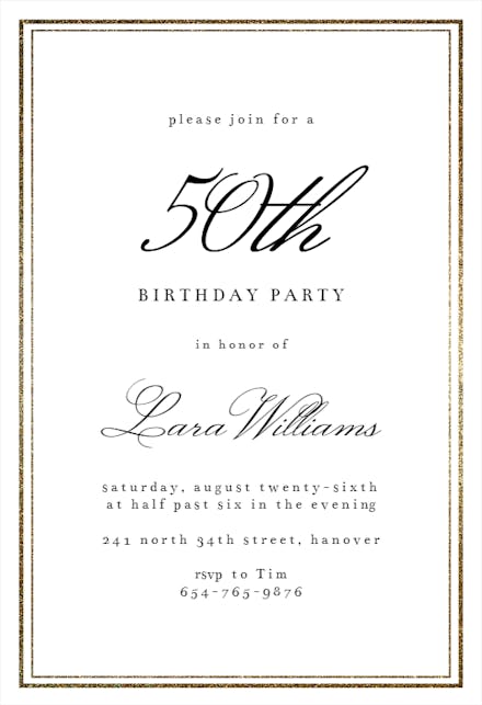 50th Birthday Invitation Templates (Free) | Greetings Island 50th Birthday Invitation Templates (Free) | Greetings Island