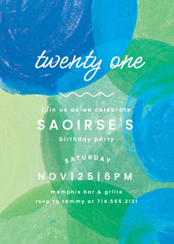 Crazy 21 - birthday invitation