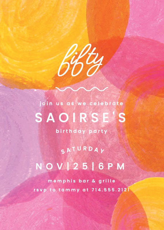 Crazy 50 - invitación de cumpleaños