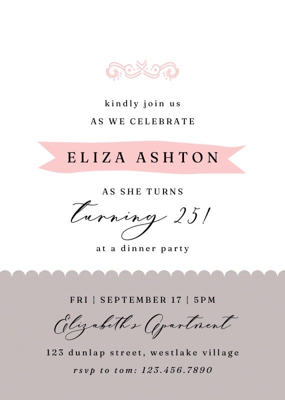 Décor elements - invitación de cumpleaños