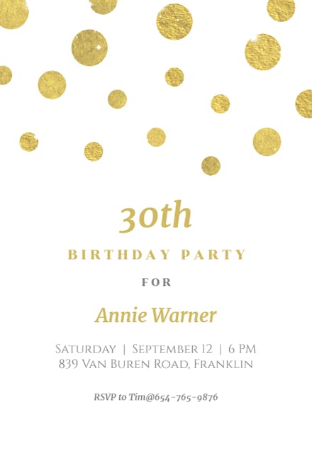 Dimensional Dots - Birthday Invitation