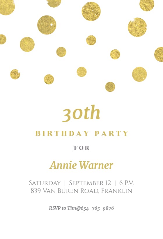 Dimensional dots -  invitación de cumpleaños