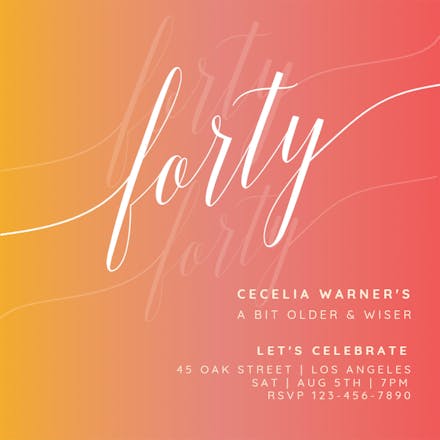 Dream Gradient - Invitación de Cumpleaños