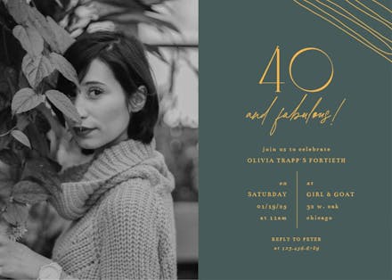 Fab 40 - birthday invitation