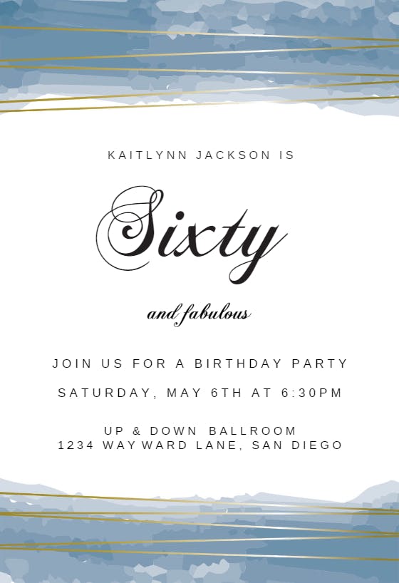 Fabulous sixty -  invitación de cumpleaños