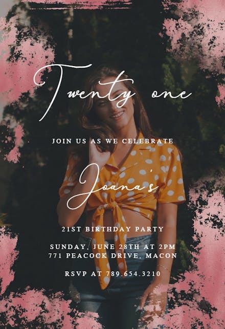 Foiled Photo - Invitación De Cumpleaños