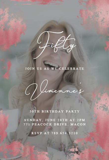 Foiled Photo - Invitación De Cumpleaños