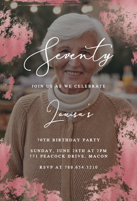 Foiled Photo - Birthday Invitation