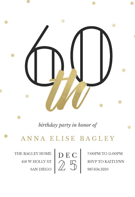 60th Birthday Invitation Templates (Free) | Greetings Island 60th Birthday Invitation Templates (Free) | Greetings Island