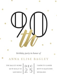 90th birthday invitation templates free greetings island