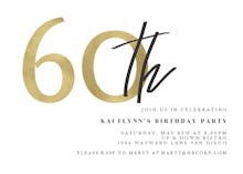 60th Birthday Invitation Templates (Free) | Greetings Island