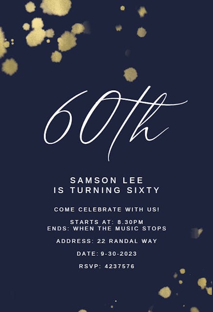 60th Birthday Invitation Templates Free Greetings Island 60th Birthday Invitation Templates Free Greetings Island