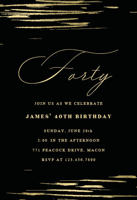 40th Birthday Invitation Templates Free Greetings Island 40th Birthday Invitation Templates Free Greetings Island