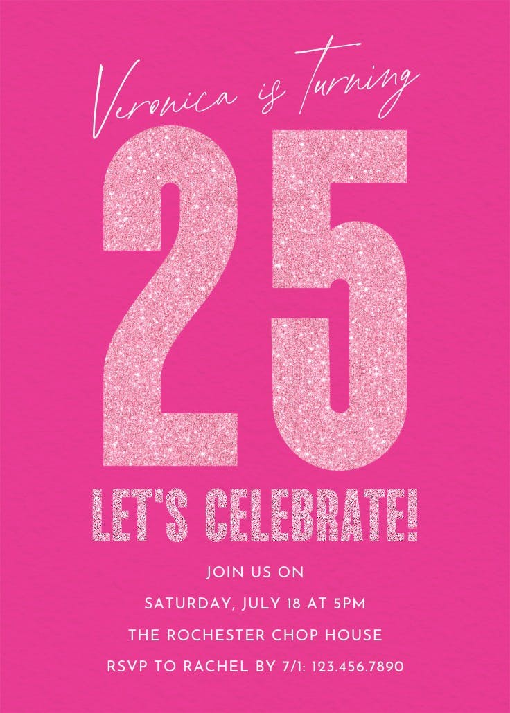 Golden times - invitación de cumpleaños