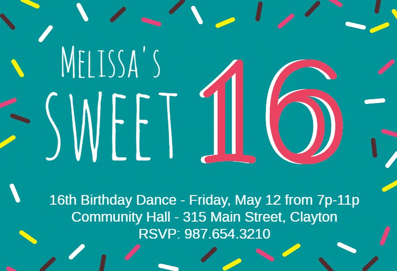 How sweet it is - sweet 16 invitation