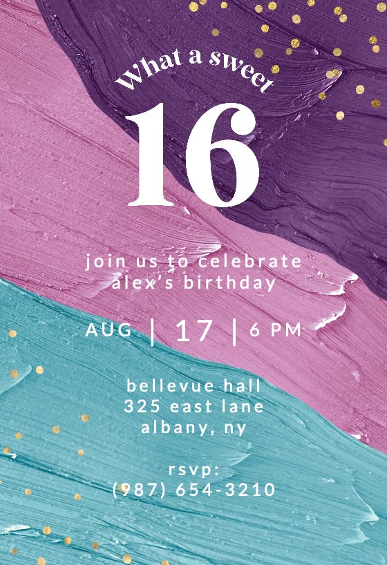 It's so sweet - sweet 16 invitation