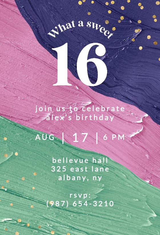 It's so sweet - sweet 16 invitation