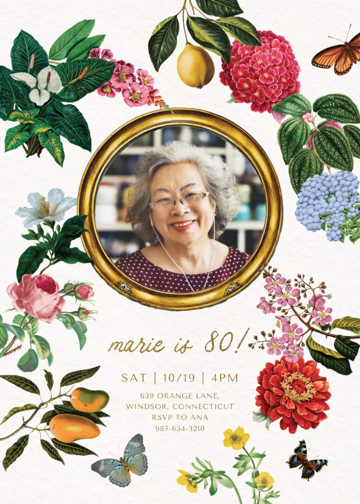 Magical photo 80 - födelsedagsinbjudan