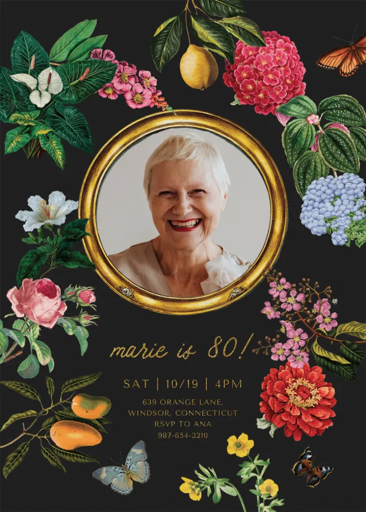 Magical photo 80 - syntymäpäiväkutsu