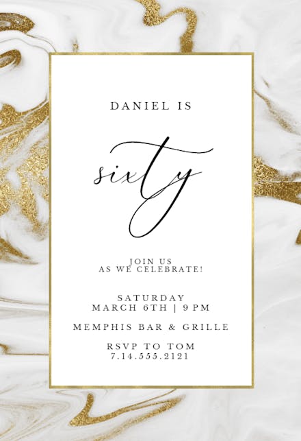 60th Birthday Invitation Templates (Free) | Greetings Island 60th Birthday Invitation Templates (Free) | Greetings Island