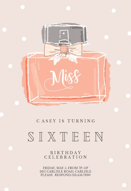 Miss - Birthday Invitation