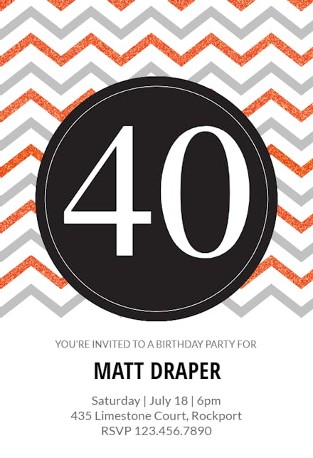 Modern Circle - Birthday Invitation