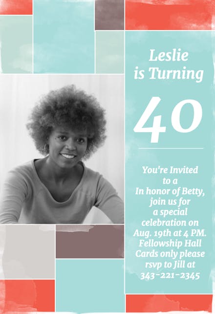 Modern Geometric - Birthday Invitation