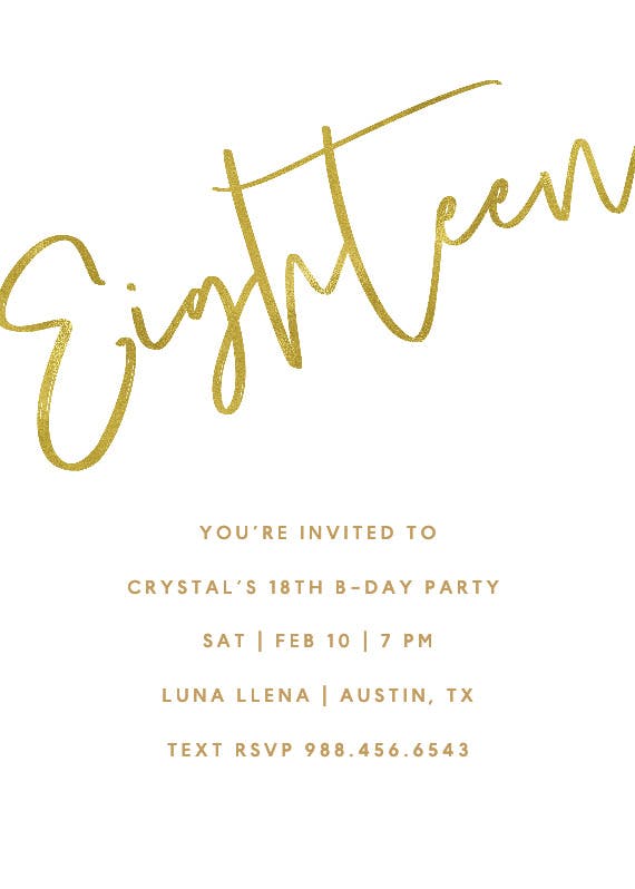 Moonlit minimalist - birthday invitation