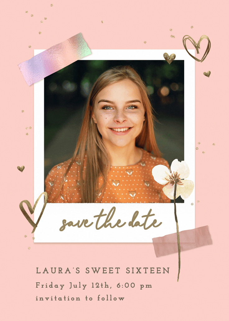 Paper and love - invitación de fiesta