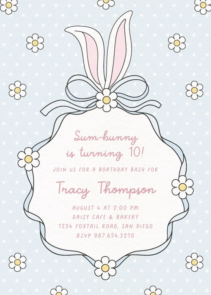 Pastel wishes 10 - convite de aniversário