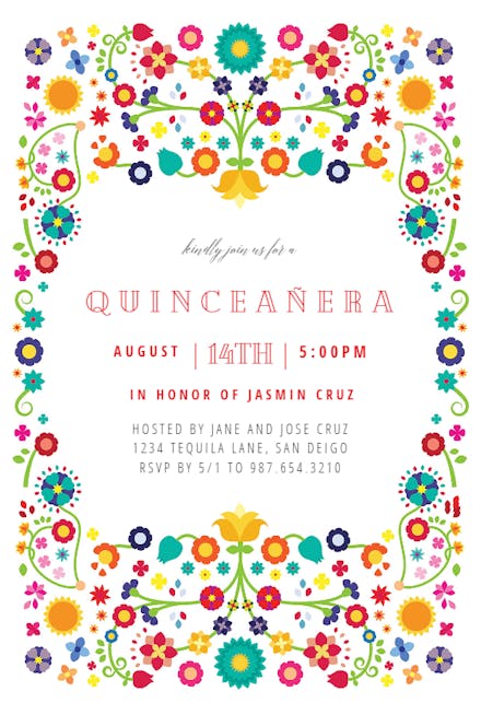 Quinceanera fiesta - Quinceañera Invitation