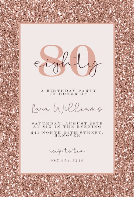 80th Birthday Invitation Templates Free Greetings Island 80th Birthday Invitation Templates Free Greetings Island