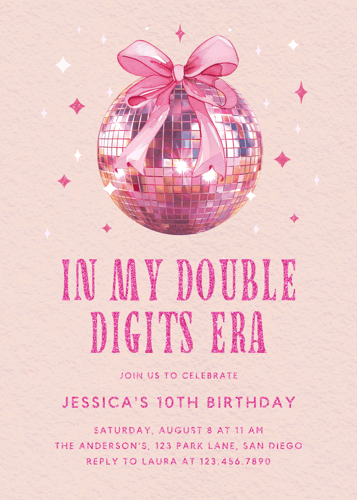Shine on - birthday invitation