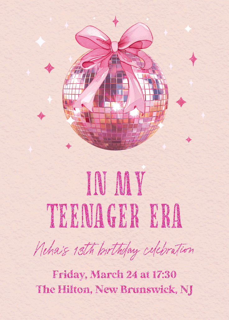 Shine on - birthday invitation