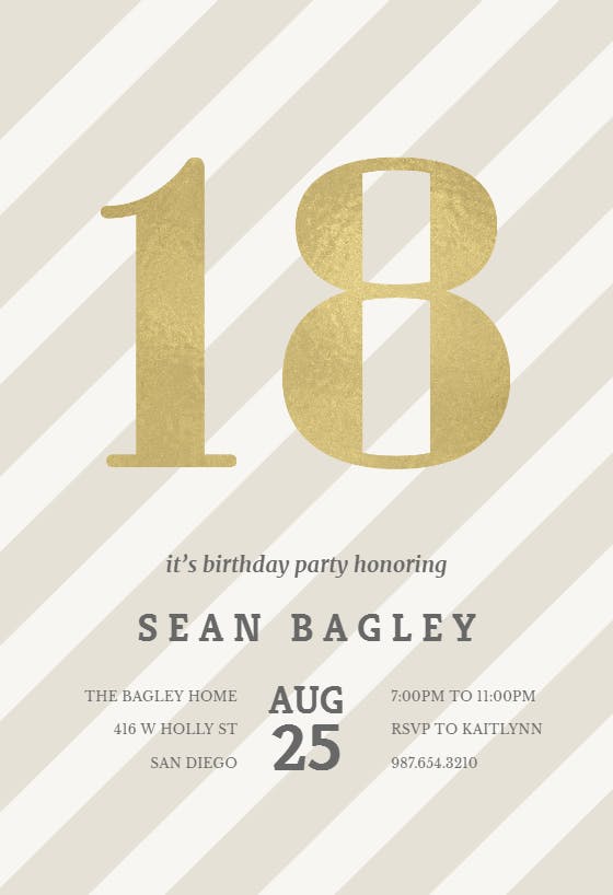 Striped Birthday Invitation Template Free Greetings Island