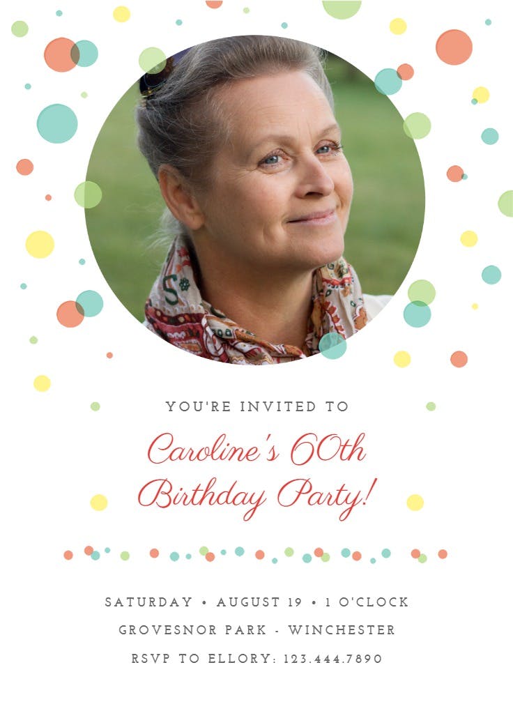 Sweet circles - birthday invitation