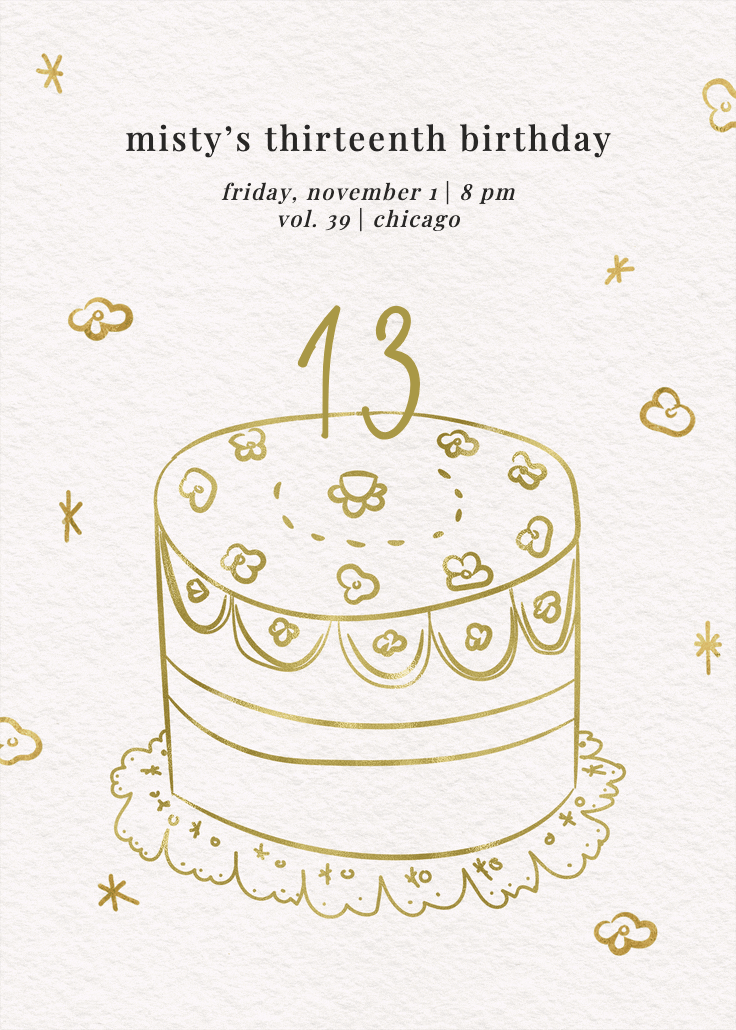 Sweet sketch 13 - birthday invitation