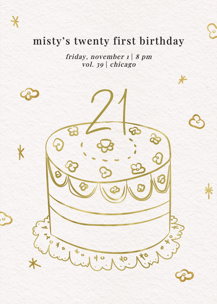Sweet sketch 21 - birthday invitation