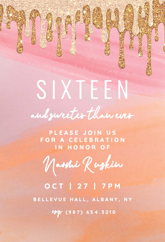 Sweeter than ever - birthday invitation