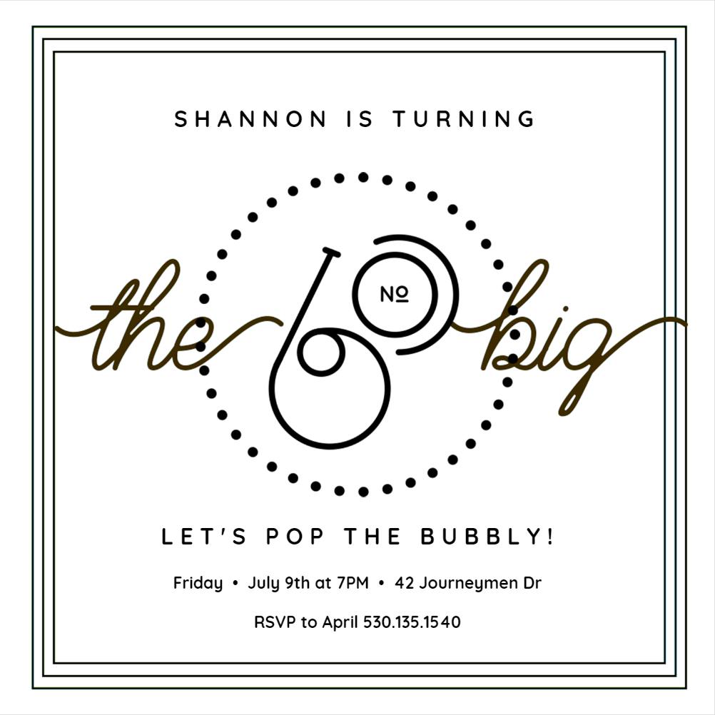 The big sixty -  invitación de cumpleaños