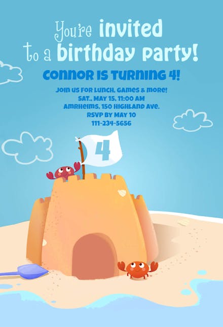 Turning 4 - Birthday Invitation