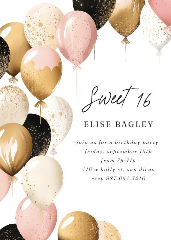 Up, up, and away - birthday invitation