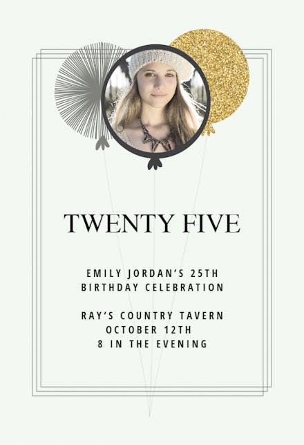 Up and Away - Invitación De Cumpleaños