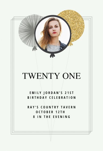 Up and Away - Birthday Invitation