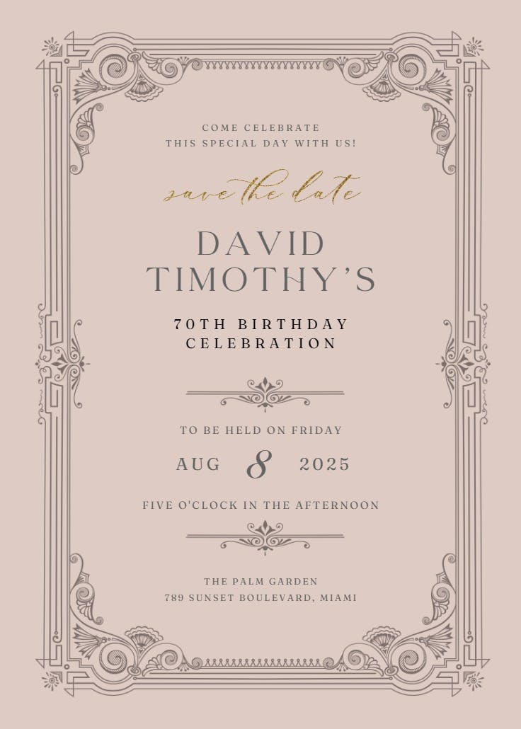 Vintage frame - invitation