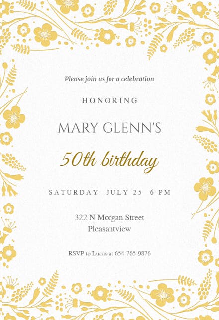 Woodland Edges - Birthday Invitation