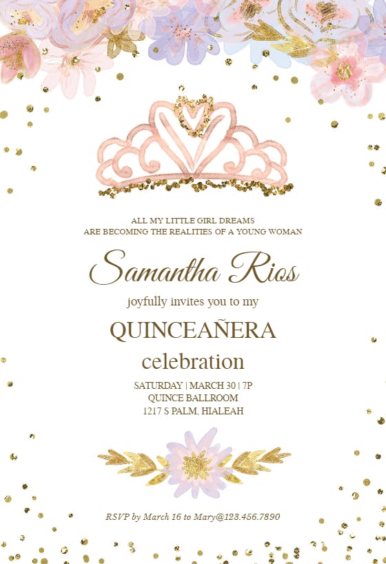 Coming True - Invitación De Quinceañera | Greetings Island