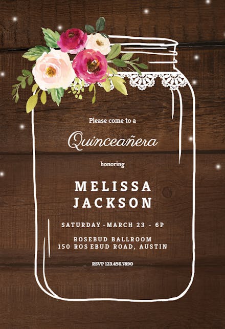 Country Chic - Quinceañera Invitation