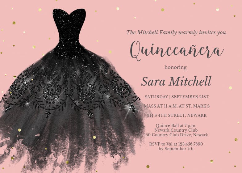 Dream dress - printable party invitation